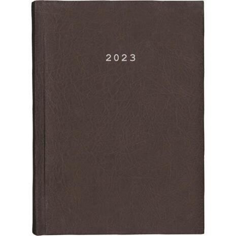 Ημερολόγιο ημερήσιο δετό Next Old Leather 2023 14x21cm καφέ σκούρο